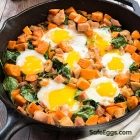 Gluten-Free Sweet Potato Hash With Spinach And Ham Recipe