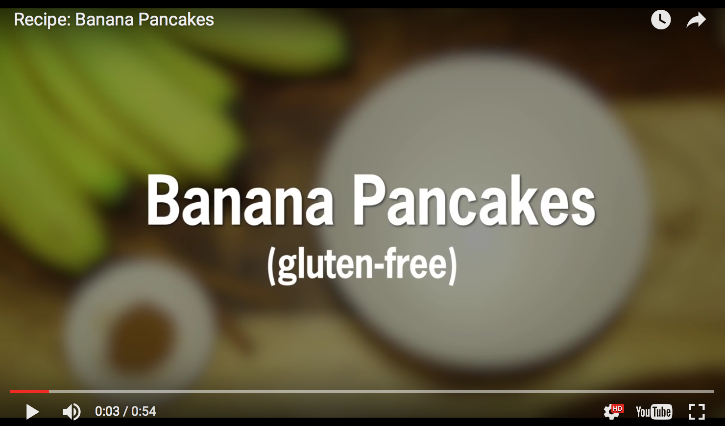 Gluten-free banana pancakes
