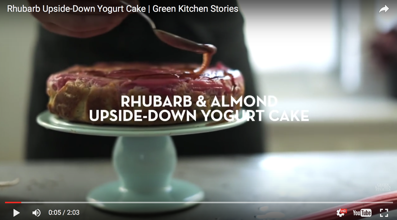 Gluten free rhubarb cake